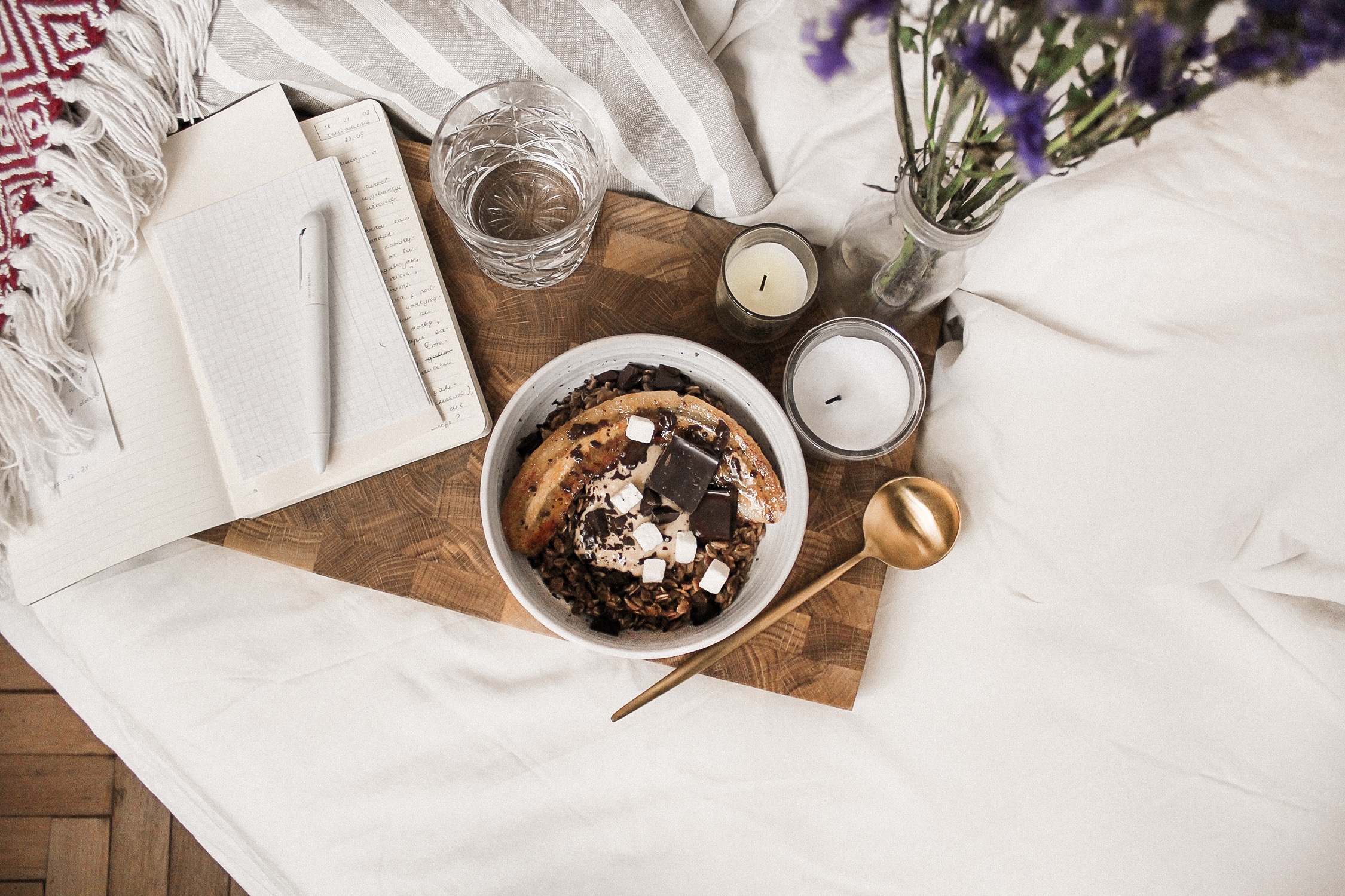 Bananinė-šokoladinė avižinė košė